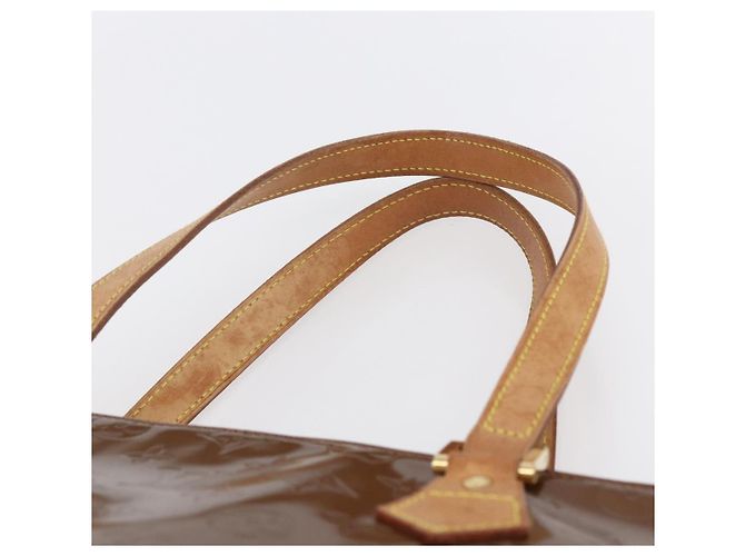 LOUIS VUITTON Borsa a Mano Houston Monogram Vernis Bronzo M91122 LV Auth SW1772 - vista 8