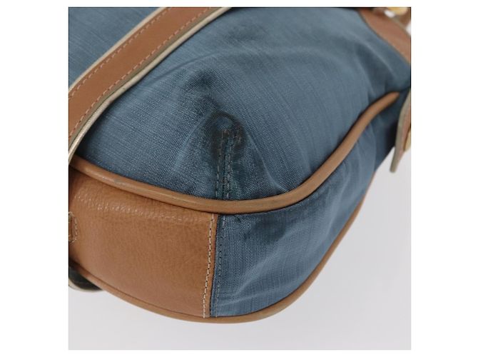 LOEWE Borsa a Mano Anagram Nylon Blu Oro Auth bs31204 D'oro - vista 14