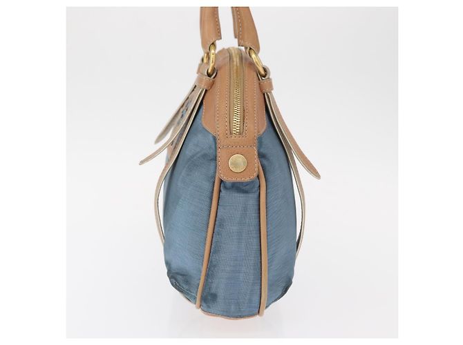 LOEWE Borsa a Mano Anagram Nylon Blu Oro Auth bs31204 D'oro - vista 3