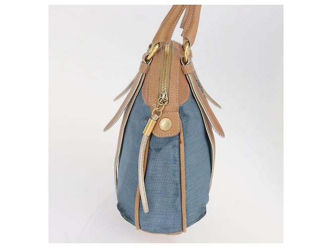 LOEWE Borsa a Mano Anagram Nylon Blu Oro Auth bs31204 D'oro - vista 4