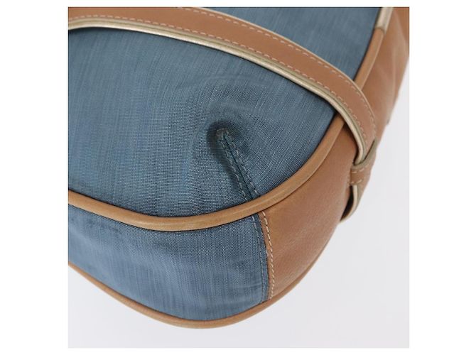 LOEWE Borsa a Mano Anagram Nylon Blu Oro Auth bs31204 D'oro - vista 9