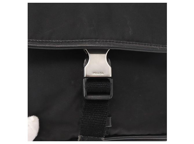 Borsa a Spalla PRADA Nylon Nero Argento Autentica ka045 - vista 18