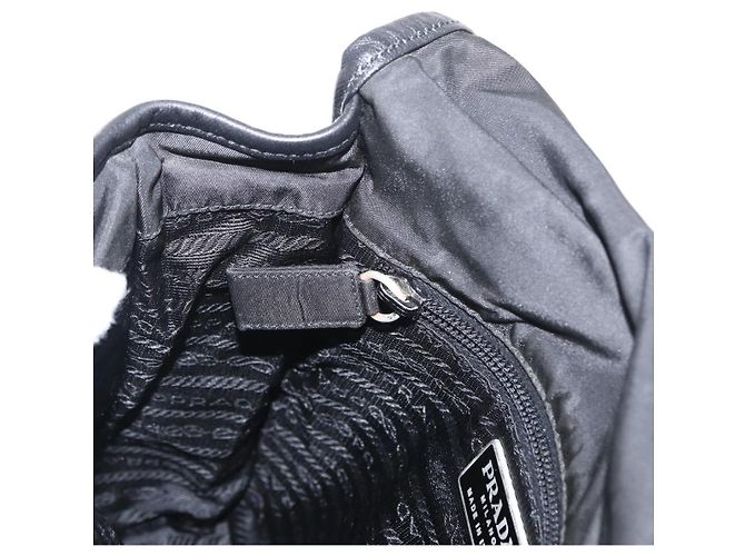 Borsa a Spalla PRADA Nylon Nero Argento Autentica ka045 - vista 22