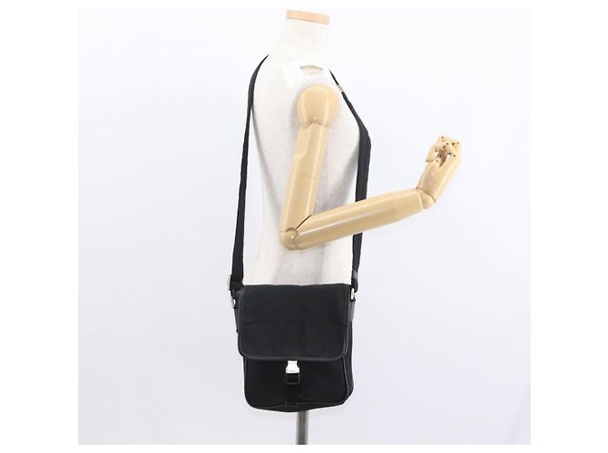 Borsa a Spalla PRADA Nylon Nero Argento Autentica ka045 - vista 24