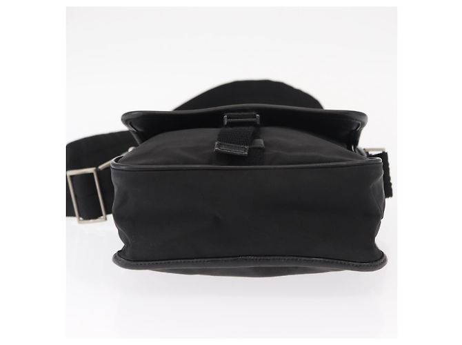 Borsa a Spalla PRADA Nylon Nero Argento Autentica ka045 - vista 5