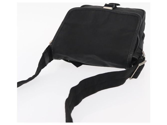 Borsa a Spalla PRADA Nylon Nero Argento Autentica ka045 - vista 6
