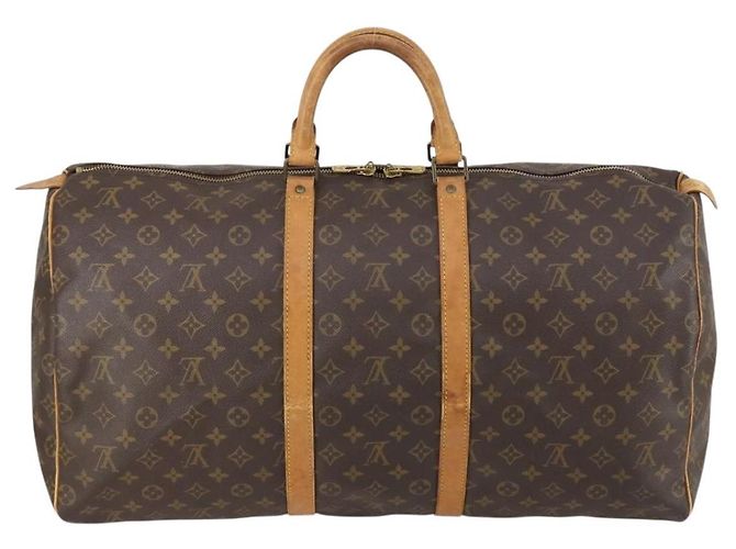 LOUIS VUITTON Borsa Boston Monogram Keepall 55 M41424 LV Auth 147845 Monogramma - vista 2