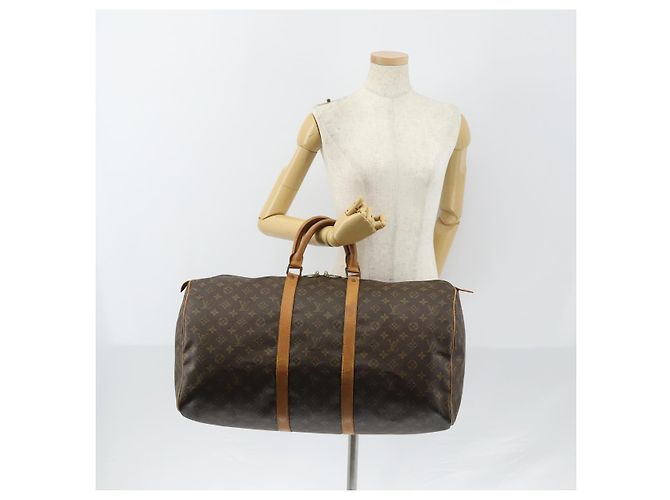 LOUIS VUITTON Borsa Boston Monogram Keepall 55 M41424 LV Auth 147845 Monogramma - vista 21