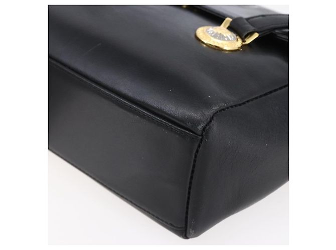 Borsa a Spalla Gianni Versace in Pelle Nera e Oro Auth BA7818 Nero D'oro - vista 14