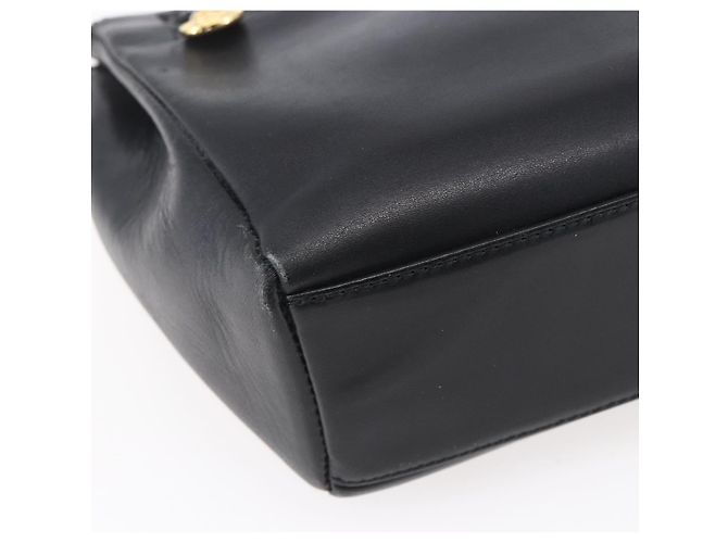 Borsa a Spalla Gianni Versace in Pelle Nera e Oro Auth BA7818 Nero D'oro - vista 16