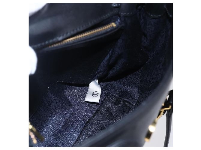 Borsa a Spalla Gianni Versace in Pelle Nera e Oro Auth BA7818 Nero D'oro - vista 18