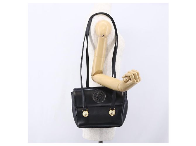 Borsa a Spalla Gianni Versace in Pelle Nera e Oro Auth BA7818 Nero D'oro - vista 22