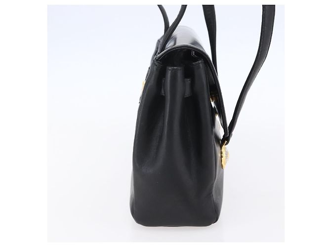 Borsa a Spalla Gianni Versace in Pelle Nera e Oro Auth BA7818 Nero D'oro - vista 3