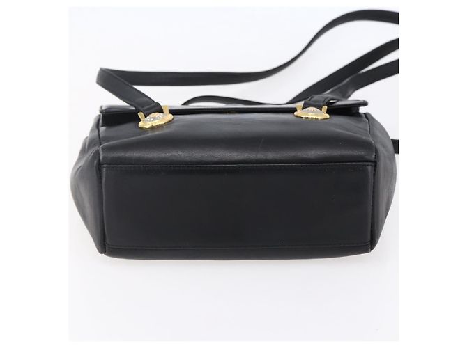 Borsa a Spalla Gianni Versace in Pelle Nera e Oro Auth BA7818 Nero D'oro - vista 5