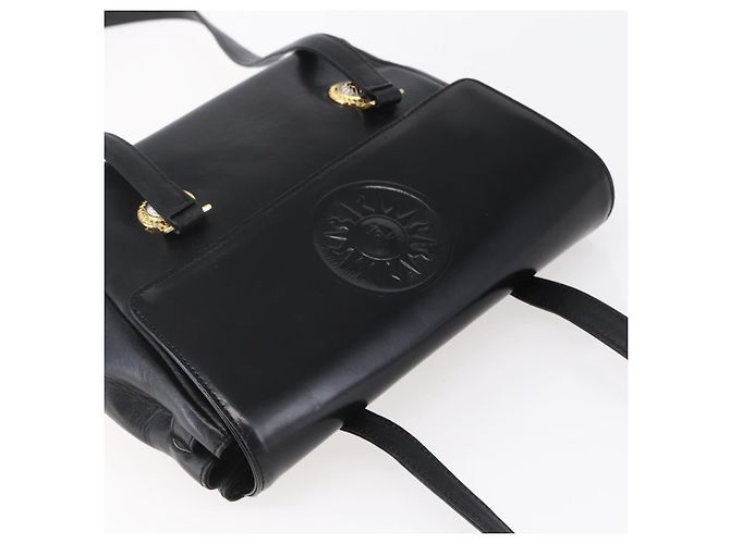 Borsa a Spalla Gianni Versace in Pelle Nera e Oro Auth BA7818 Nero D'oro - vista 6