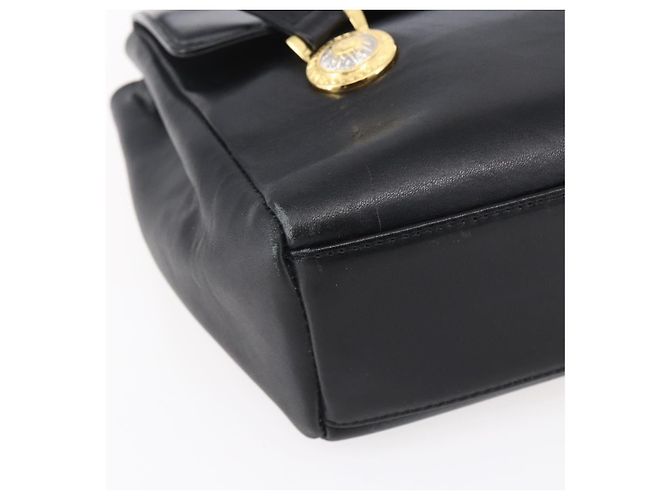 Borsa a Spalla Gianni Versace in Pelle Nera e Oro Auth BA7818 Nero D'oro - vista 9