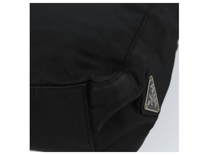PRADA Borsa a mano in nylon nero argento Auth ka076 - vista 15
