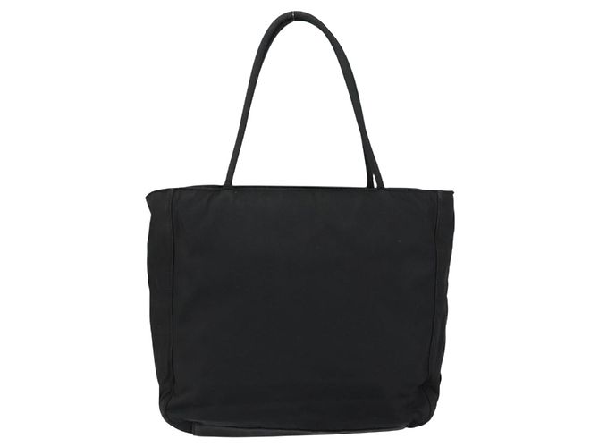 PRADA Borsa a mano in nylon nero argento Auth ka076 - vista 2