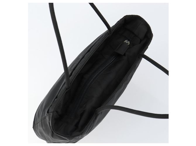 PRADA Borsa a mano in nylon nero argento Auth ka076 - vista 6