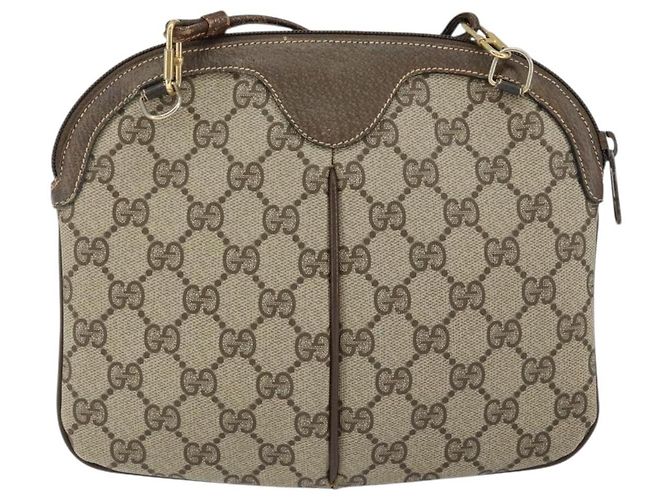 Borsa Sherry Line GG Supreme Web di GUCCI in PVC beige e oro 904 02 047 Auth 149187 D'oro - vista 2