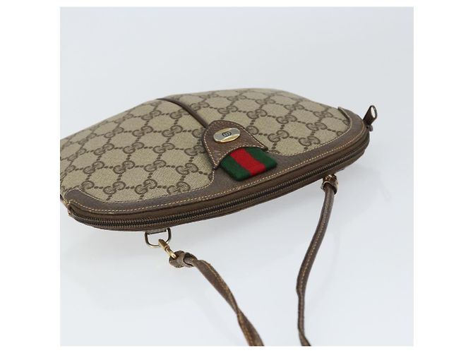 Borsa Sherry Line GG Supreme Web di GUCCI in PVC beige e oro 904 02 047 Auth 149187 D'oro - vista 6