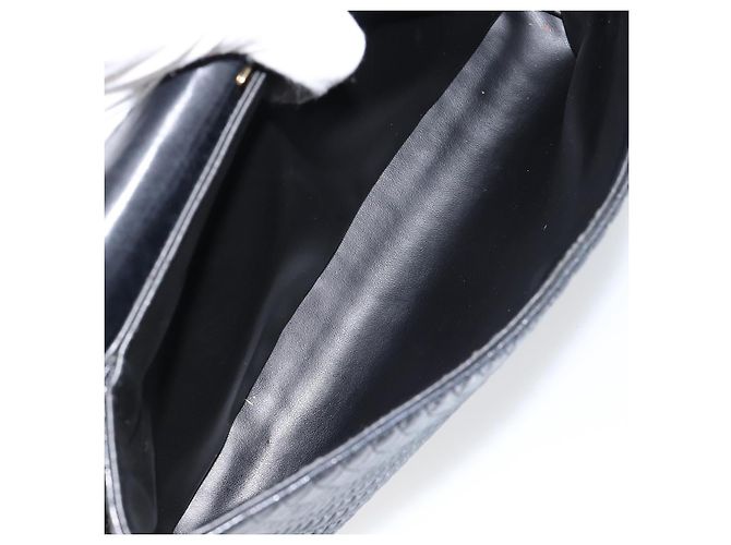 BALLY Borsa a Mano in Pelle Nera e Oro Auth BA7301 Nero D'oro - vista 11