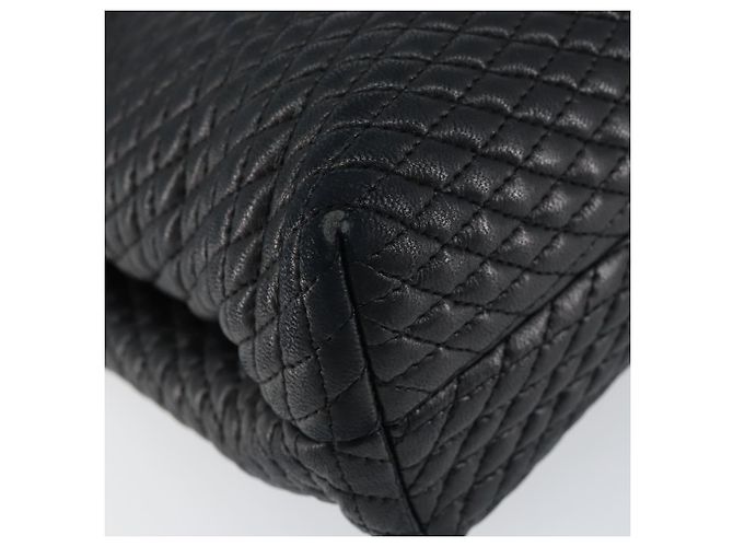 BALLY Borsa a Mano in Pelle Nera e Oro Auth BA7301 Nero D'oro - vista 14
