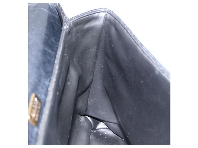 BALLY Borsa a Mano in Pelle Nera e Oro Auth BA7301 Nero D'oro - vista 20
