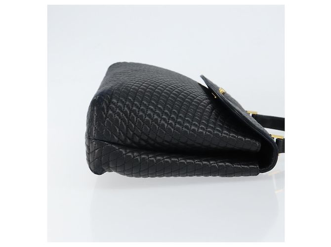 BALLY Borsa a Mano in Pelle Nera e Oro Auth BA7301 Nero D'oro - vista 3