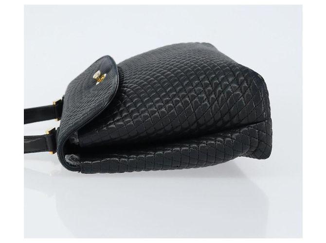BALLY Borsa a Mano in Pelle Nera e Oro Auth BA7301 Nero D'oro - vista 4