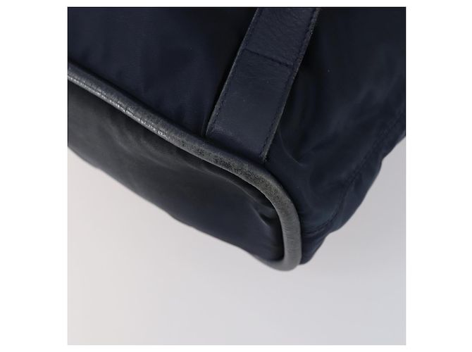 Zaino CÉLINE Circle in nylon blu navy e oro Auth bs30214 D'oro - vista 18