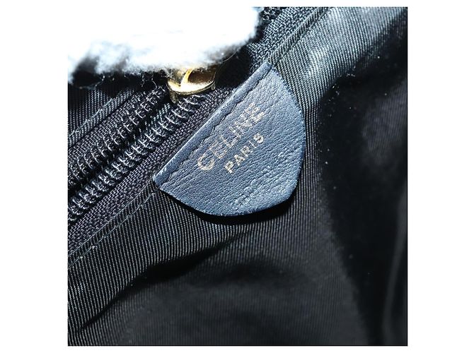 Zaino CÉLINE Circle in nylon blu navy e oro Auth bs30214 D'oro - vista 20