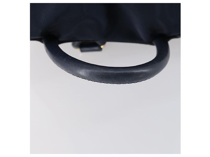 Zaino CÉLINE Circle in nylon blu navy e oro Auth bs30214 D'oro - vista 7