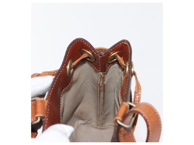 Céline Borsa a Spalla in Tela Macadam CELINE in Pelle PVC Marrone Oro Auth gh1084 D'oro - vista 22