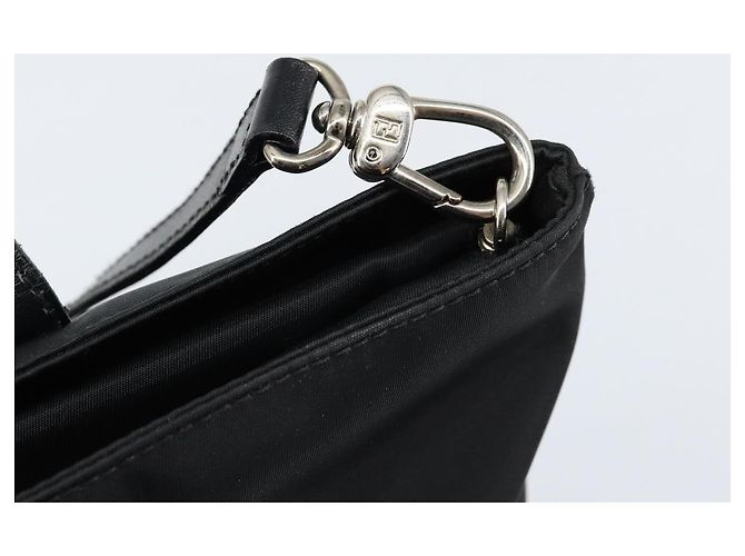 Borsa a mano FENDI in nylon 2 in 1 nera e argento autentica ep11442 Nero - vista 10