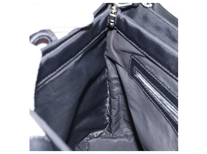 Borsa a mano FENDI in nylon 2 in 1 nera e argento autentica ep11442 Nero - vista 21