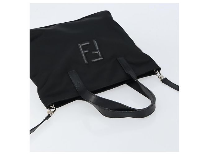 Borsa a mano FENDI in nylon 2 in 1 nera e argento autentica ep11442 Nero - vista 6