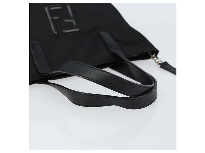 Borsa a mano FENDI in nylon 2 in 1 nera e argento autentica ep11442 Nero - vista 7