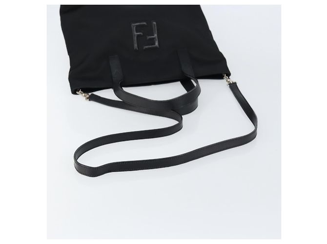 Borsa a mano FENDI in nylon 2 in 1 nera e argento autentica ep11442 Nero - vista 9
