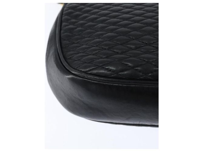 BALLY Borsa a Spalla Trapuntata in Catena in Pelle Nera e Oro Auth gh1162 Nero D'oro - vista 15