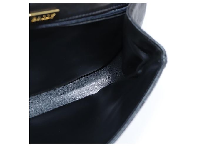 BALLY Borsa a Spalla Trapuntata in Catena in Pelle Nera e Oro Auth gh1162 Nero D'oro - vista 19