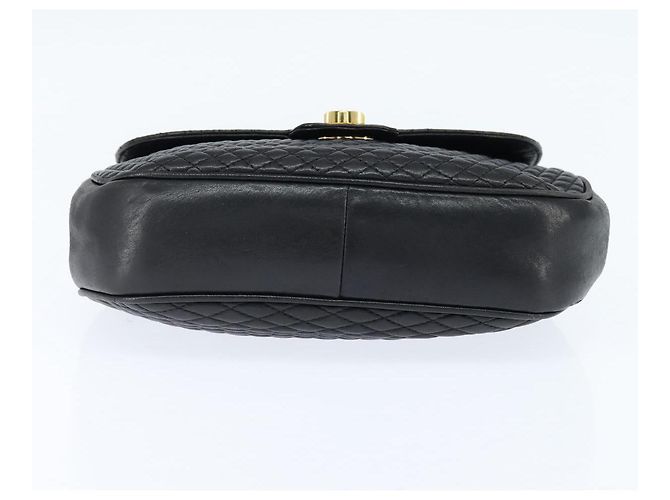 BALLY Borsa a Spalla Trapuntata in Catena in Pelle Nera e Oro Auth gh1162 Nero D'oro - vista 5