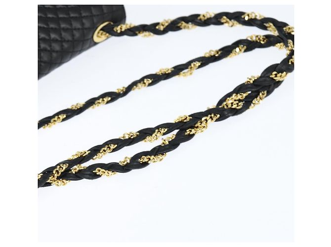 BALLY Borsa a Spalla Trapuntata in Catena in Pelle Nera e Oro Auth gh1162 Nero D'oro - vista 7