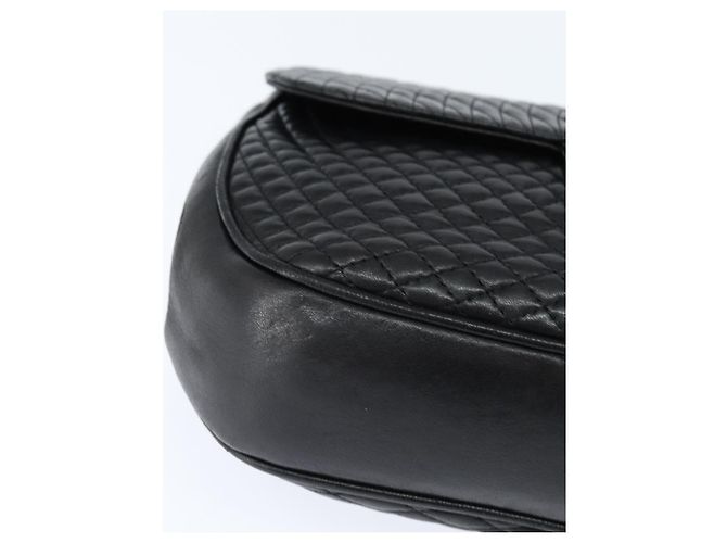 BALLY Borsa a Spalla Trapuntata in Catena in Pelle Nera e Oro Auth gh1162 Nero D'oro - vista 9