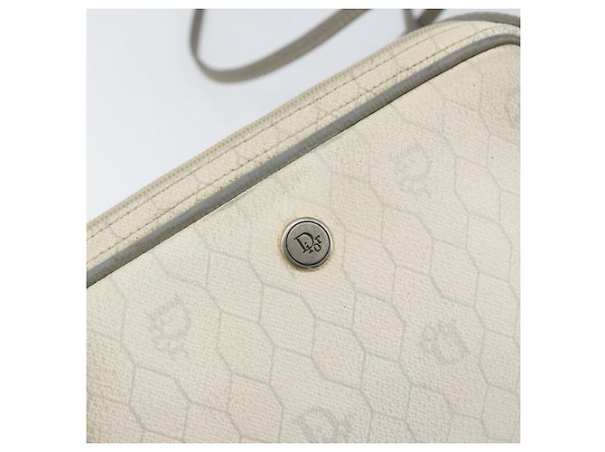 Christian Dior Borsa a spalla in tela a nido d'ape PVC oro bianco Auth BA7994 D'oro - vista 10