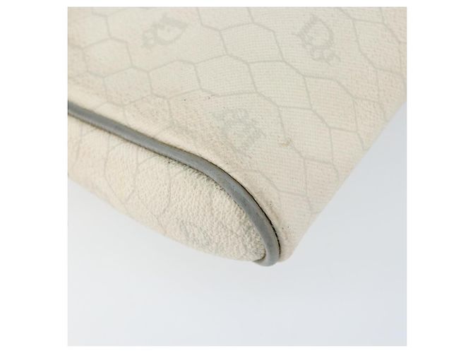 Christian Dior Borsa a spalla in tela a nido d'ape PVC oro bianco Auth BA7994 D'oro - vista 14