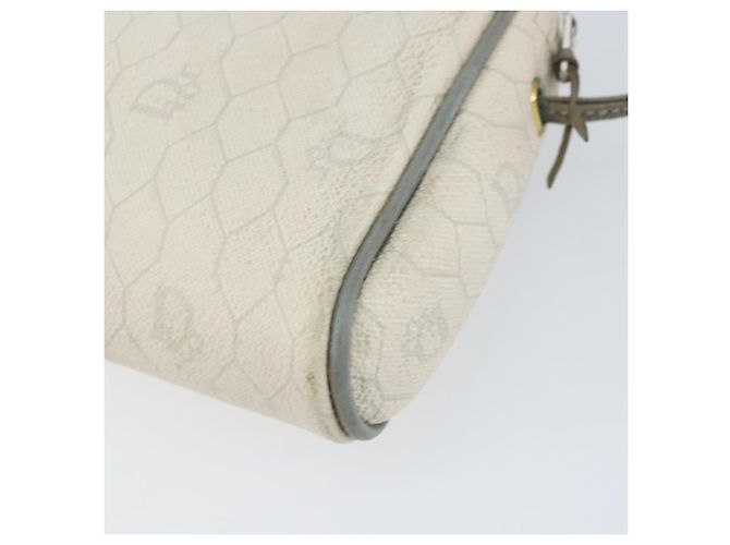 Christian Dior Borsa a spalla in tela a nido d'ape PVC oro bianco Auth BA7994 D'oro - vista 15