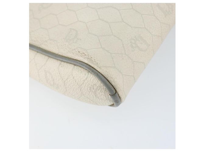 Christian Dior Borsa a spalla in tela a nido d'ape PVC oro bianco Auth BA7994 D'oro - vista 16