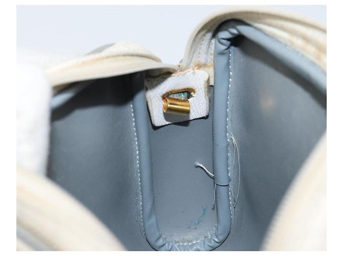 Christian Dior Borsa a spalla in tela a nido d'ape PVC oro bianco Auth BA7994 D'oro - vista 18