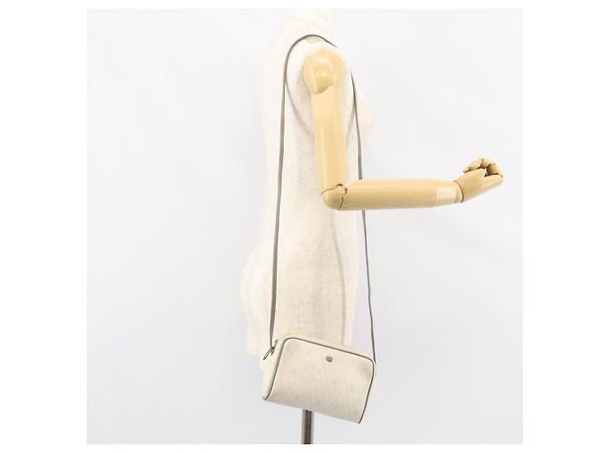 Christian Dior Borsa a spalla in tela a nido d'ape PVC oro bianco Auth BA7994 D'oro - vista 19